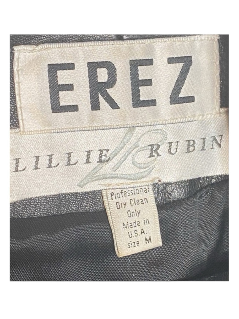 Vintage 90s: Erez x Lillie Rubin ☻︎ Whip Stitch Leather Jacket ☻︎ Gold Hardware - Picture 10 of 16